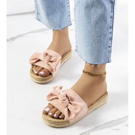 Papuci roz cu fundita Madelen 1