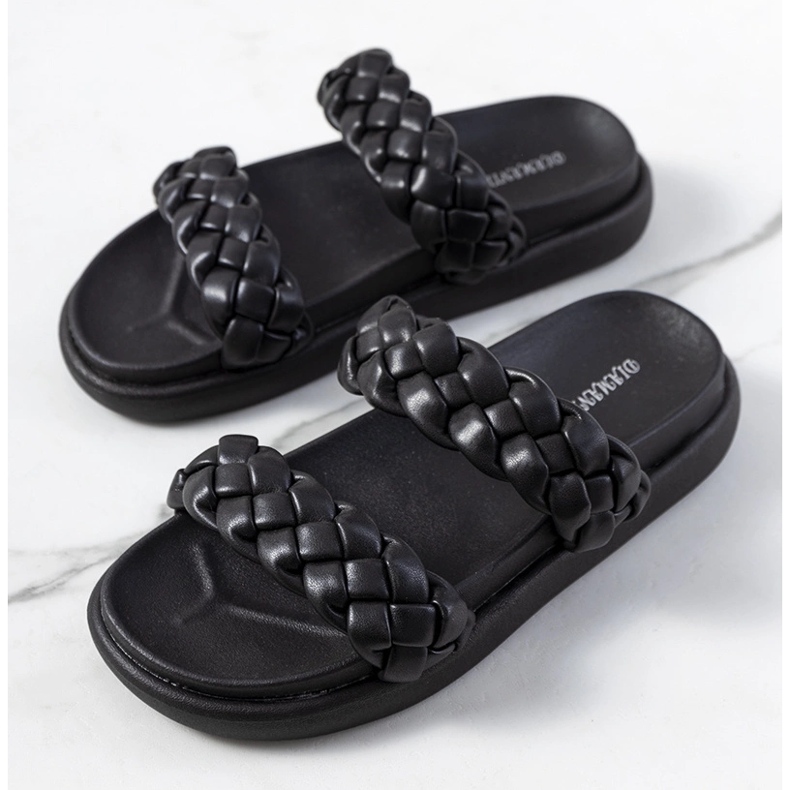 Papuci Black Angas negru 1