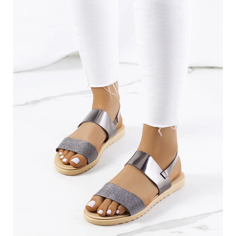 Sandale argintii dama Laval 1