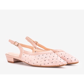 Balerini din dantela roz Marlioz 1 Balerini din dantela roz Marlioz 1