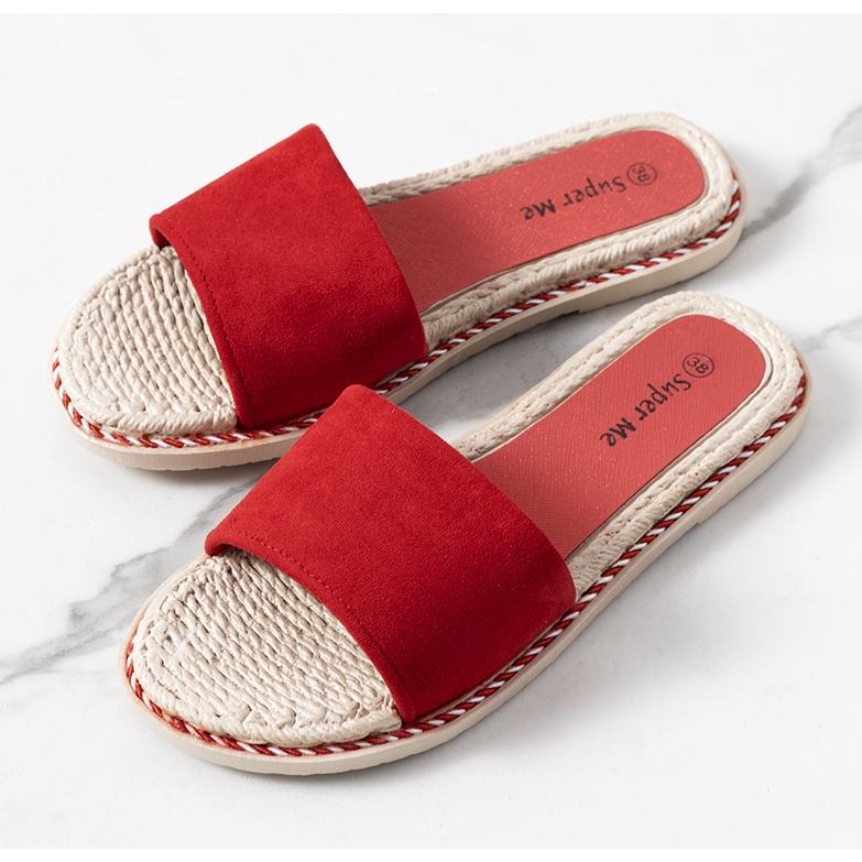 Papuci roșii de damă Staton roșu 1 Papuci roșii de damă Staton roșu 1