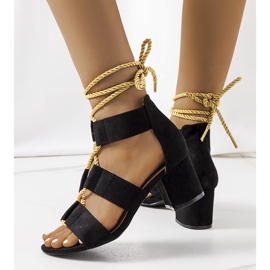 Sandale negre pe postul Saliba negru 1