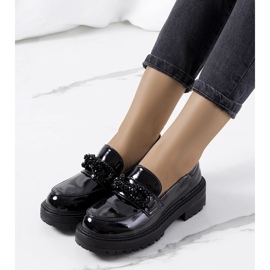 Mocasini negri din piele lacuita de la Ordell negru 1