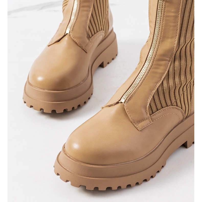 Cizme maro cu partea superioară a șosetei de la Lewin 1 Cizme maro cu partea superioară a șosetei de la Lewin 1