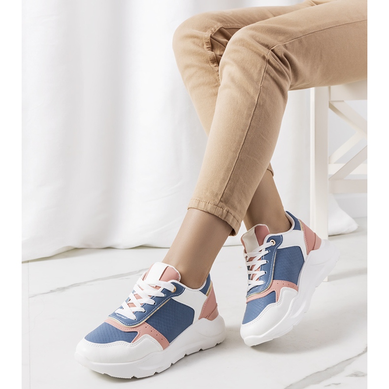 Tenisi pottin de dama albastri albastru roz 1