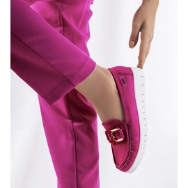 Mocasini roz pe platforma Campini violet 1