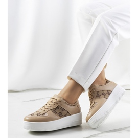 Adidași de damă Luzia bej maro 1 Adidași de damă Luzia bej maro 1