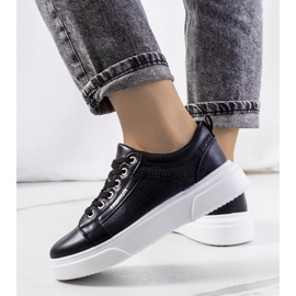 Adidași negri pe o talpă groasă Louisiana negru 1
