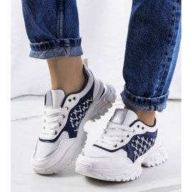 Tenisi dama alb si bleumarin Florival 1