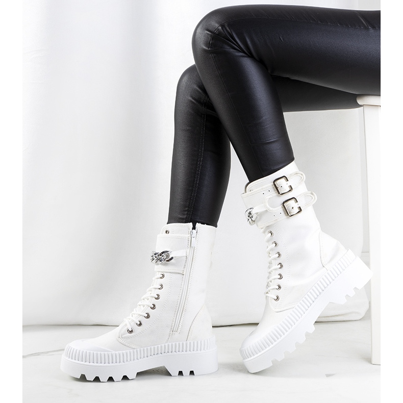 Tenisi albi cu lanț Taus 1