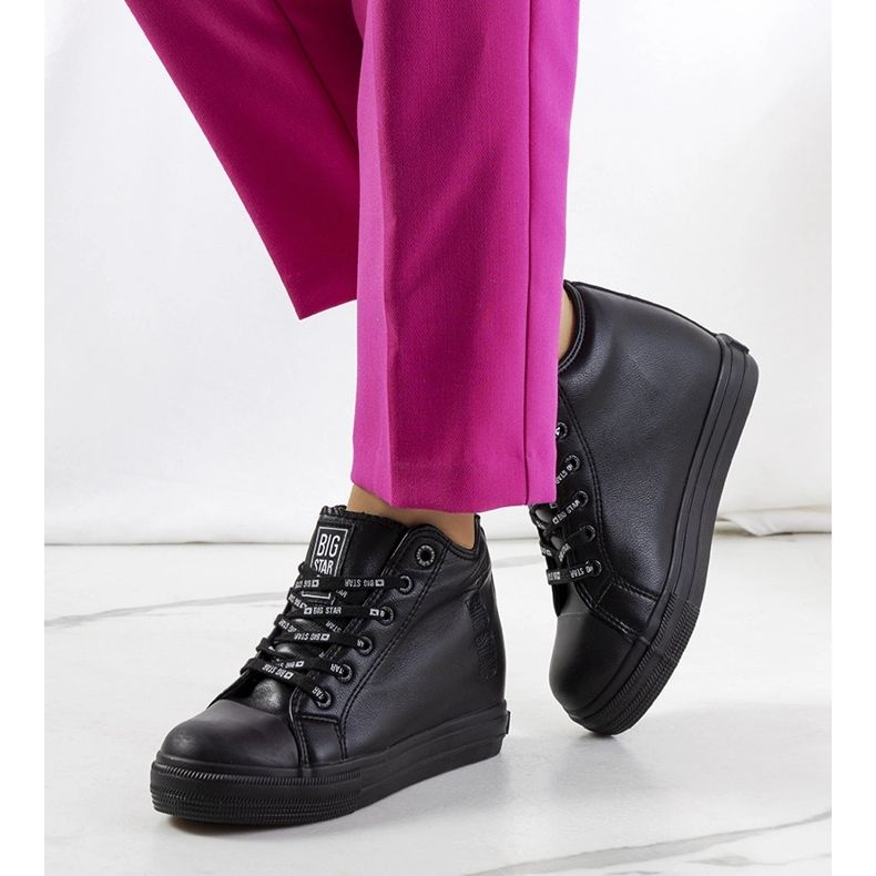 Tenisi negri pe pană Big Star EE274127 negru 1