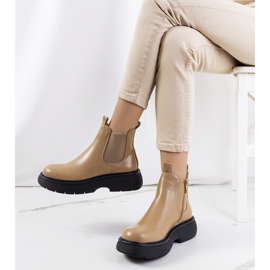 Cizme maro Cromer bej 1