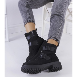 Cizme negre din piele intoarsa ecologica de la Leurbost negru 1 Cizme negre din piele intoarsa ecologica de la Leurbost negru 1