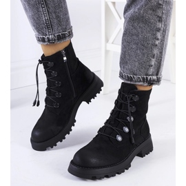 Cizme negre Cesterfield din piele ecologică negru 1