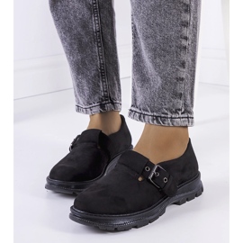 Brogues negri cu cataramă Ancel negru 1 Brogues negri cu cataramă Ancel negru 1