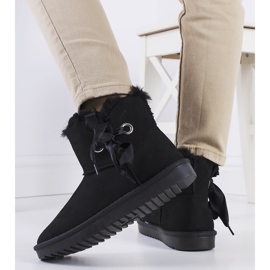 Cizme negre de zapada cu fundita Lachance negru 2