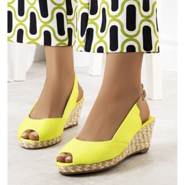 Sandale cu pană Gonca verzi verde 1