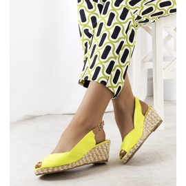 Sandale cu pană Gonca verzi verde 2