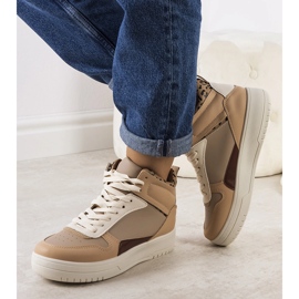 Tenisi adiți bej la gleznă 1 Tenisi adiți bej la gleznă 1