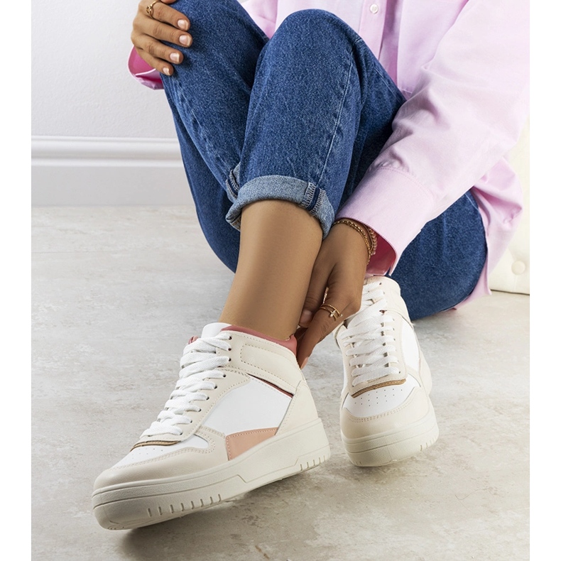 Tenisi crem pentru glezna Adite bej 1