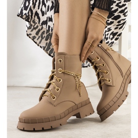 Cizme de drumeție maro cu lanț Alcin 1