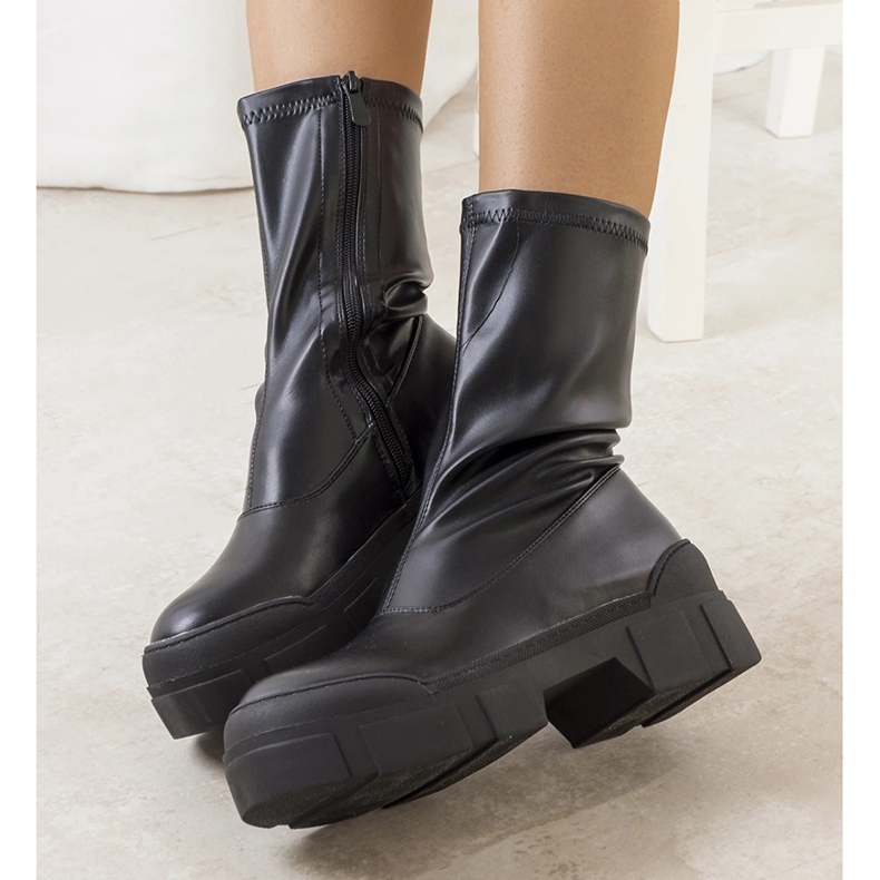 Cizme negre Darlen de dama negru 1 Cizme negre Darlen de dama negru 1