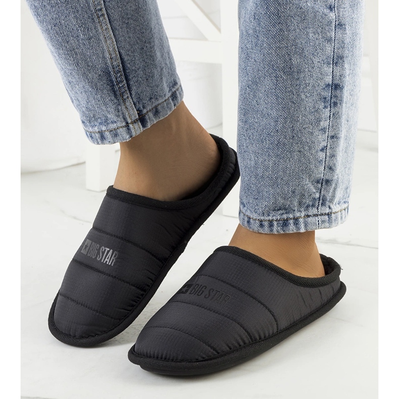 Big Star Papuci izolați damă negri KK274602 negru 1