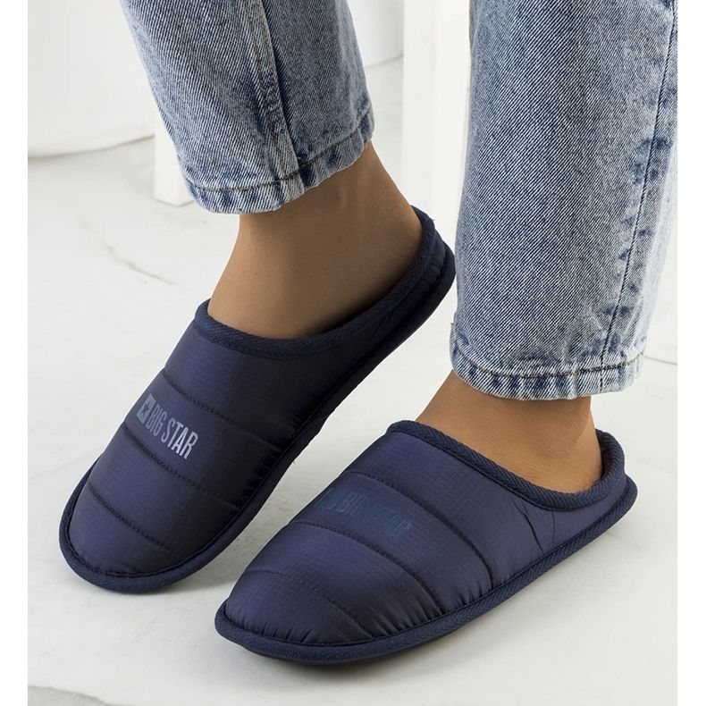 Big Star Papuci izolați de damă bleumarin KK274602 albastru 1