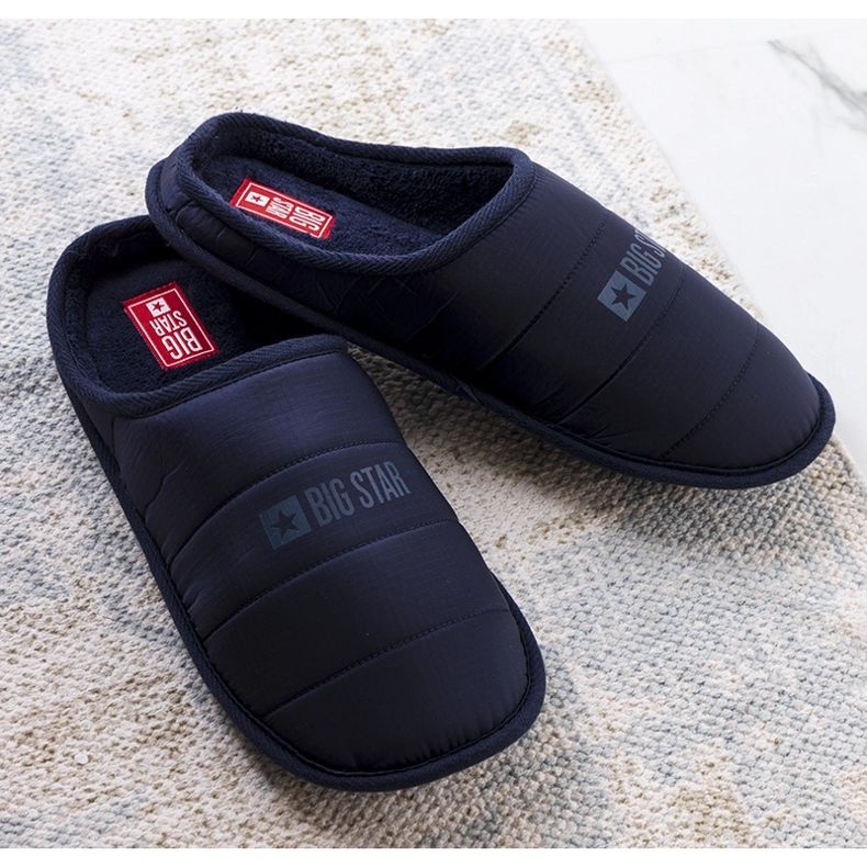 Big Star Papuci izolatori pentru bărbați bleumarin KK174360 albastru 1