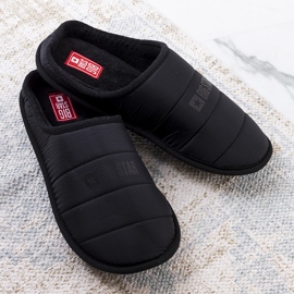 Big Star Papuci izolatori negri pentru bărbați KK174361 negru 1 Big Star Papuci izolatori negri pentru bărbați KK174361 negru 1