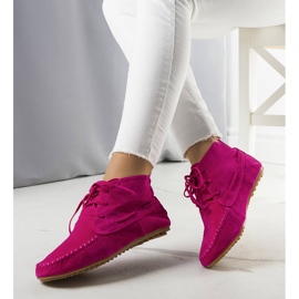 BM Cizme roz Lalo din piele intoarsa ecologica 1