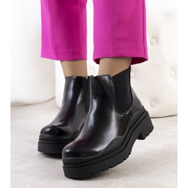 PA1 Cizme negre pe platforma Gaffney negru 1