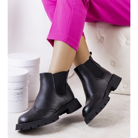 BM Cizme Chelsea negre pe o talpă masivă Lucero negru 1 BM Cizme Chelsea negre pe o talpă masivă Lucero negru 1