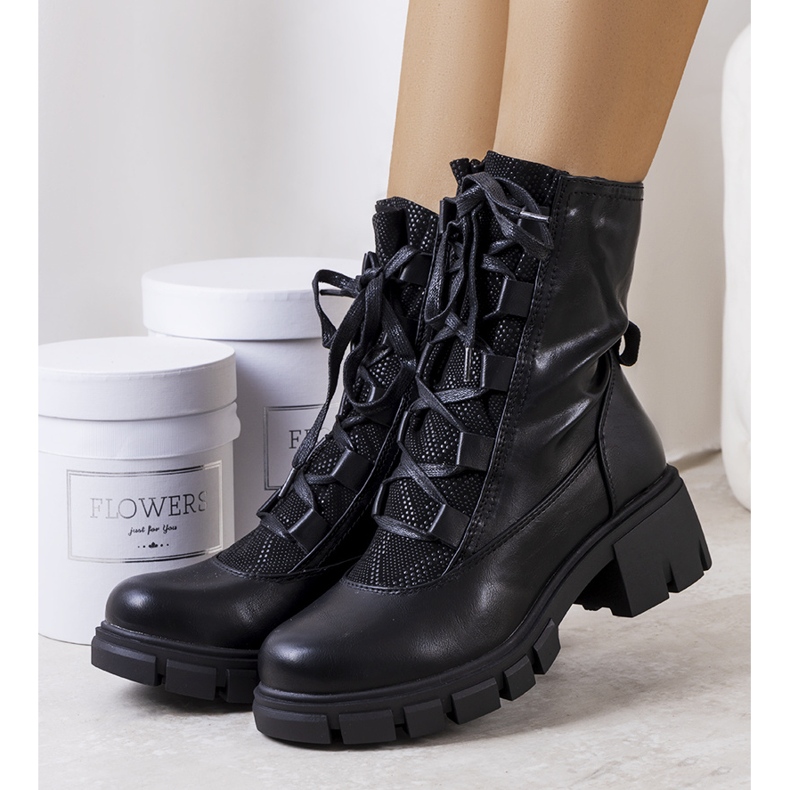 PA1 Cizme negre de dama Alcaraz negru 1