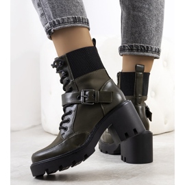 PA1 Pantofi verde Messina cu toc înalt 1