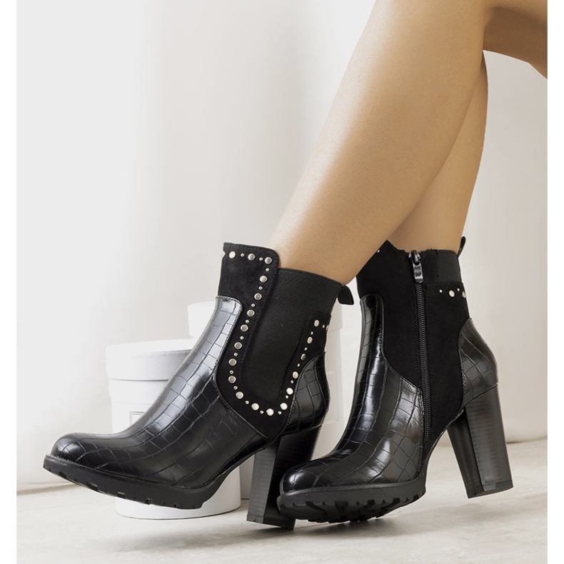 BM Cizme negre pe postul Marconi negru 1