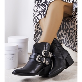 Cizme negre de cowboy negru 1