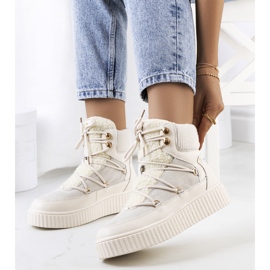 PA1 Cizme de zăpadă de damă bej de la Laursen ecru 2