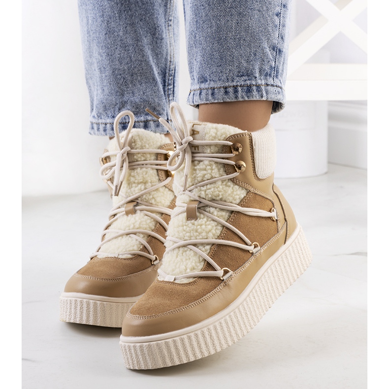 PA1 Cizme de zăpadă maro pentru damă de la Laursen bej ecru 1 PA1 Cizme de zăpadă maro pentru damă de la Laursen bej ecru 1