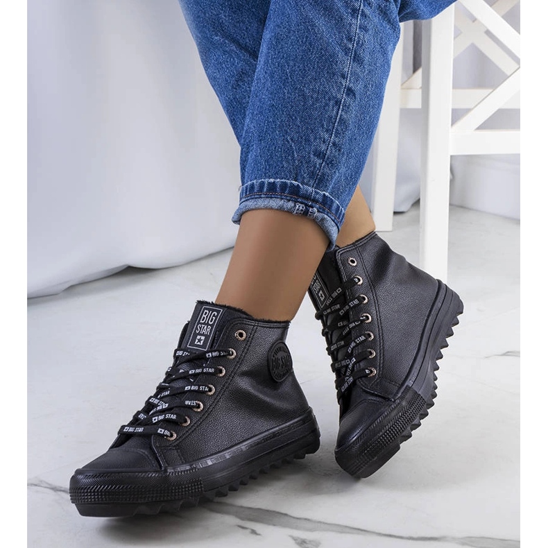 Tenisi izolați negri Big Star EE274110 negru 1 Tenisi izolați negri Big Star EE274110 negru 1