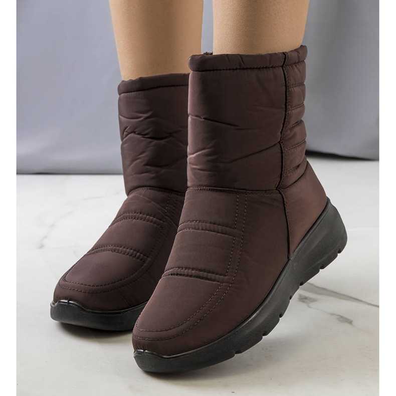 PA1 Cizme de zăpadă matlasate maro Alani 1