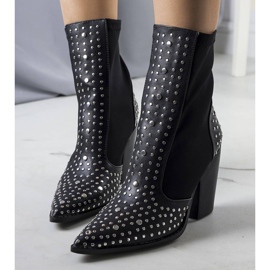 PA1 Cizme negre decorate cu crampoane Orazi negru 1