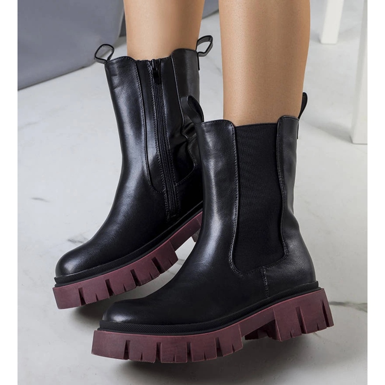 Evento Cizme negre cu talpa Kaydence mov negru 1