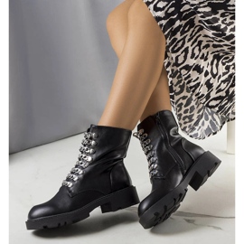 Cizme negre de drumeție cu lanțuri Sylas negru 1