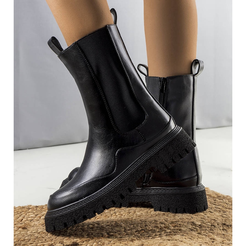 PA1 Cizme înalte negre de la Valeris negru 1