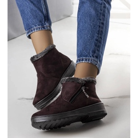 Cizme de zăpadă maro Wren, căptușite cu blană 1