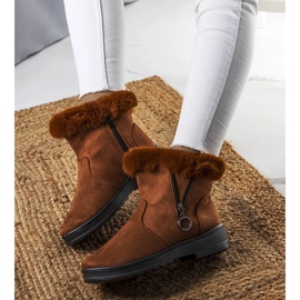 Cizme de zapada izolate camel cu fermoar Katalina maro 1 Cizme de zapada izolate camel cu fermoar Katalina maro 1