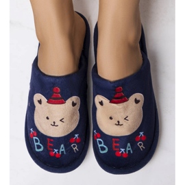 Ursul papuci moale bleumarin albastru 1