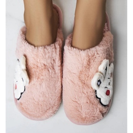Papuci Moale Half Bunny roz deschis 1