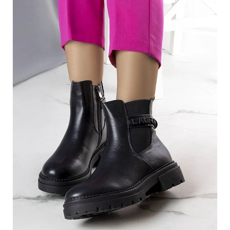 Cizme izolate negre de la Sanso negru 1